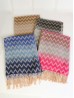 Cashmere Feeling Zig Zag Scarf with Fringes